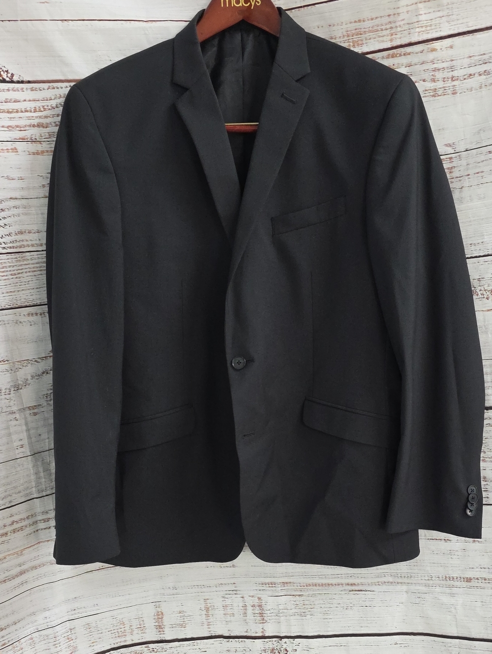 Reaction Kenneth Cole Men's Black Two-Button Blazer